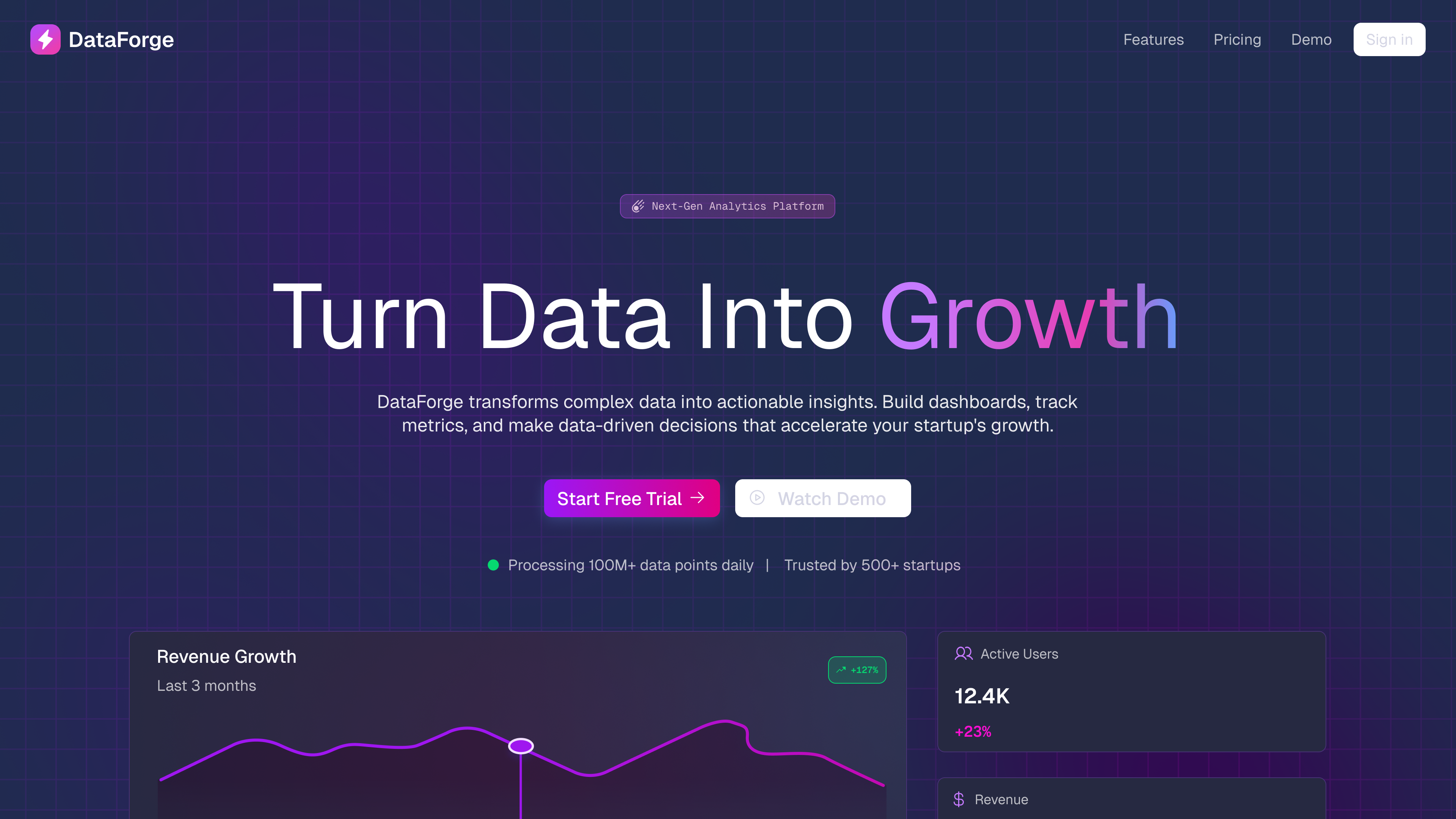 Example of Startup Ready Hero Sections