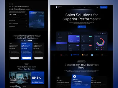 SAAS Landing Page Website Design agency b2b business dashboard design landing page management product design sales software ui ux web web app web design webdesign website