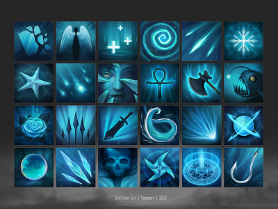 Skill Icon Set | Game Art app art artist asset design game icon illustration set skill ui ux vaanart