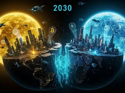 2030 — A Glimpse into the Future 2030 artificial intelligence futurism futuristic design innovation metaverse quantum tech robotics space exploration ui concept