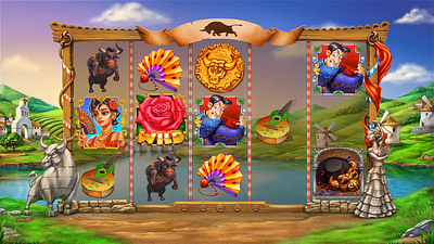 Motion design of the Set of symbols for the Corrida themed slot animation design casino animation corrida slot corrida symbols gambling gambling animation gambling art gambling design game art game design motion design motion graphics slot characters slot characters animation slot design slot machine slot symbols symbols animation toreo slot toreo symbols