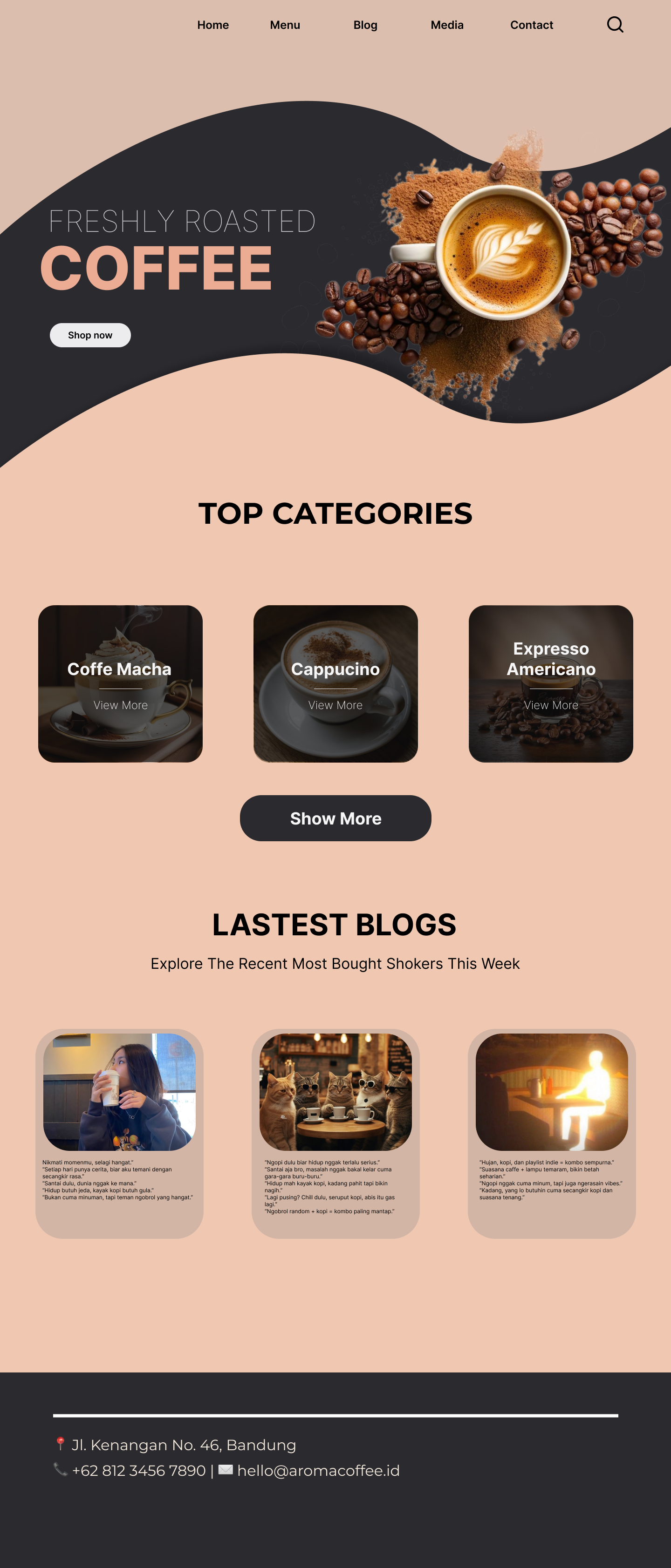 Study Learning - Design Landing Page coffe coffe design web coffe web design design web coffe example landing page landingpage ui website