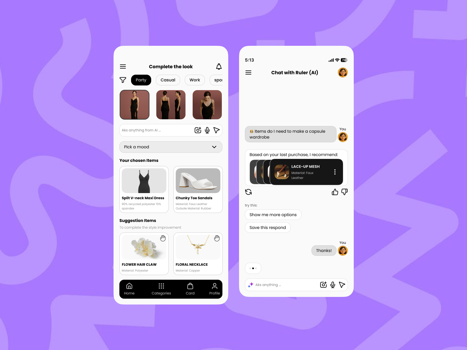 Smart Fashion Stylist – Avatar + AI Outfit Recommendation 👗 ai aistylist app appui branding clean design concept design dailyui design fashionapp ui uidesign ux