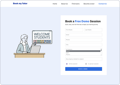 Daily UI #001 – Sign Up Form / Book a Demo branding dailyui ui