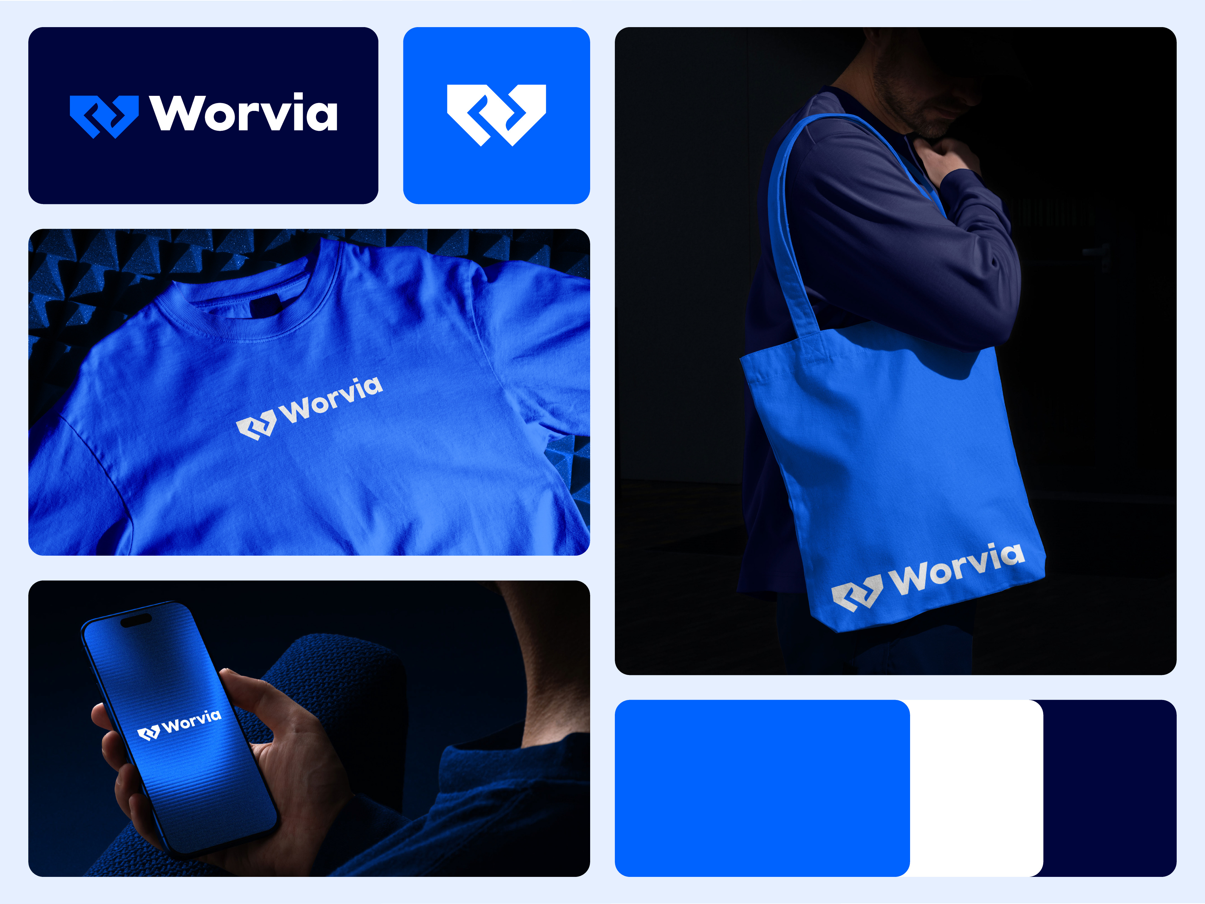 Worvia – Modern Web Development Brand Identity brand identity branding clean logo design logo logo designs modern logo web designer logo web development logo worvia