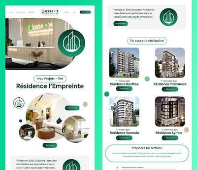Oussama Promotion Immobilière / UI - UX branding graphic design logo motion graphics real estate ui uiux ux website