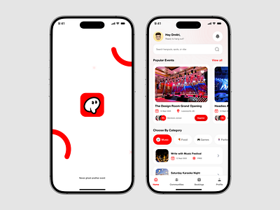 Event App app design app ui design design event ui ui design