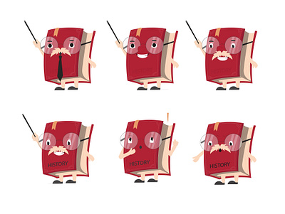 Book Mascot for Simple History channel book cute history illustration