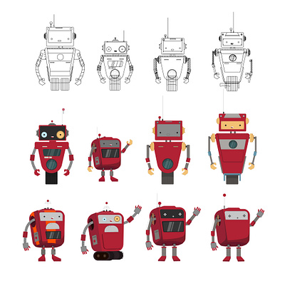 Robot Mascot for history channel cute illustration mascot robot