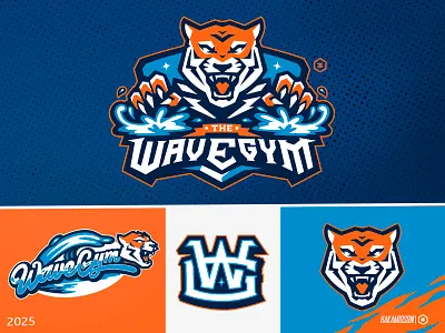 HEAT WAVE mascot for clients baseball baseballmascot baseballogo basketball basketballogo branding design gaming illustration logo mascot sport tigerlogo tigermascot tigersport wavegymmascot