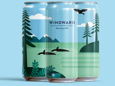 Windward beer - Born Brewing Co. beer design graphic design illustration packaging vector