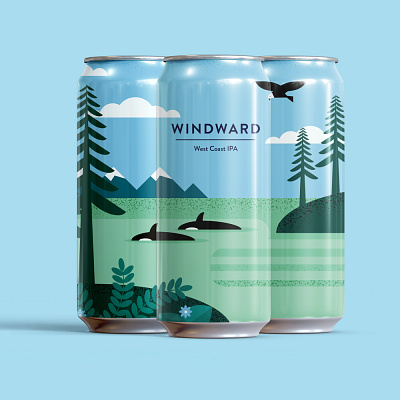 Windward beer - Born Brewing Co. beer design graphic design illustration packaging vector