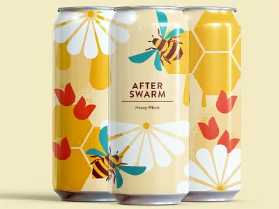 After Swarm - Born Brewing Co. beer illustration packaging vector