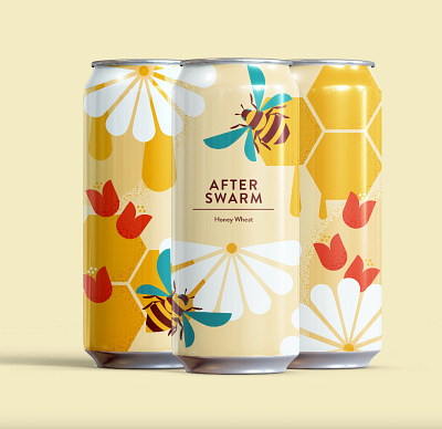 After Swarm - Born Brewing Co. beer illustration packaging vector