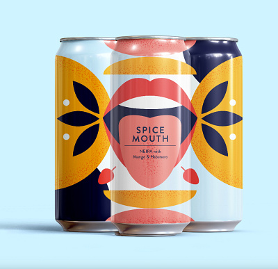 Spice Mouth - Born Brewing Co. beer design graphic design illustration packaging vector