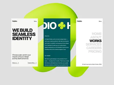 Habito Studio Website - Responsive agency agency landing page agency website landing page responsive studio ui design web web design website website design