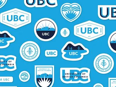 UBC Badges badge design icon illustration logo typography university vector