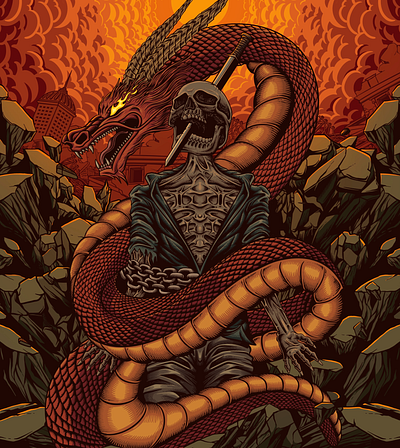 " ANGER " DARK ART ILLUSTRATION album cover apparel design brandidentity branding clothing design darkart design poster digital art drawing graphic design horror illustration poster skull