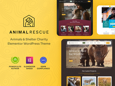 Animal Rescue - Shelter Charity WordPress Theme charity charity fund design charity wordpress theme cmsmasters cmsmastersdesign design elementor fundraising web design nonprofit website nonprofit wordpress theme shelter shelter web design website design wordpress wordpress theme