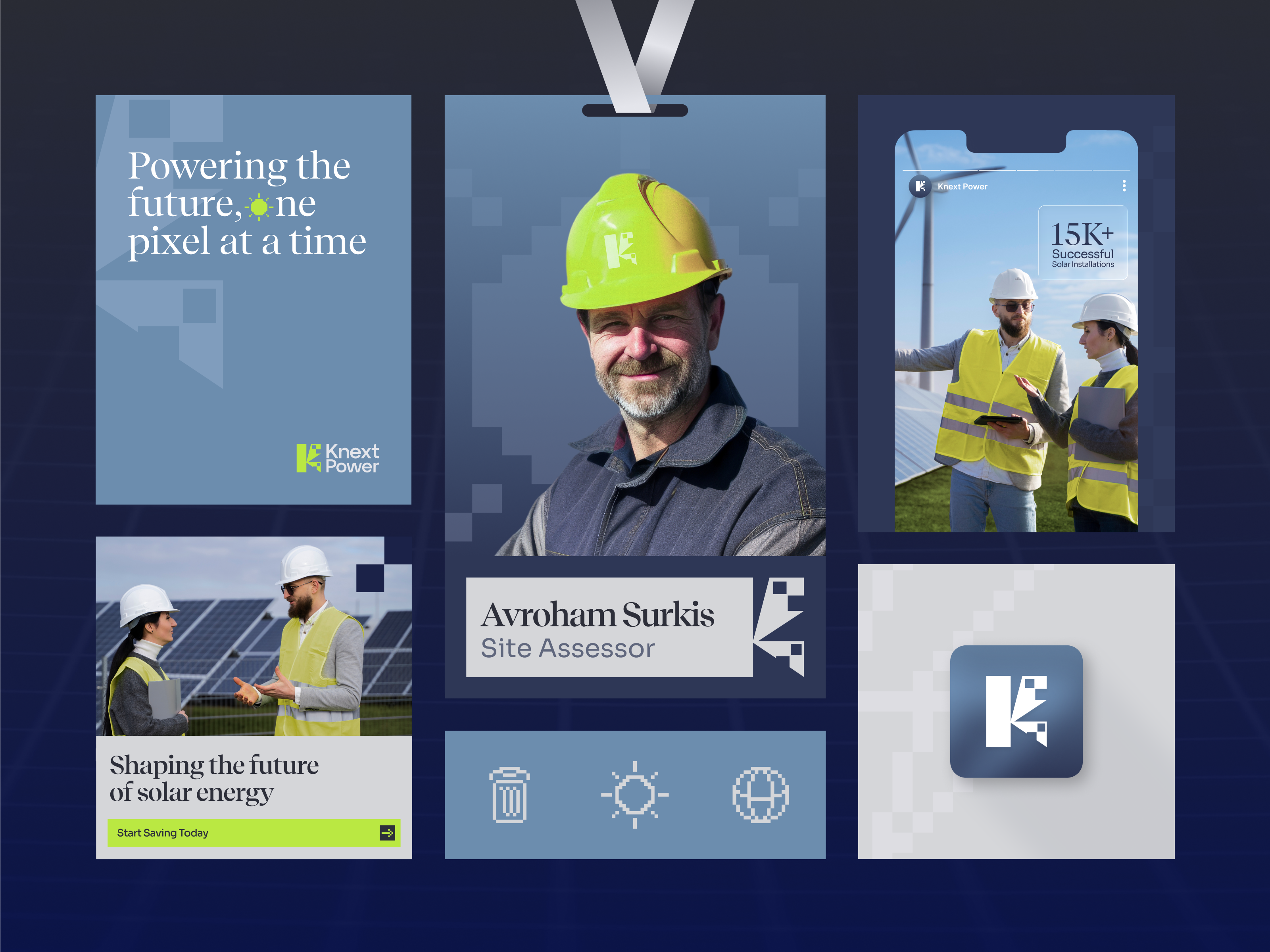 Solar Energy Branding • Pixel-Inspired Identity bold brandidentity branding cleantech designinspiration ecofriendly k logo logo logoexploration pixelart pixelbranding solar solarlogo solarpanel solarpower solutions startup trending ui web