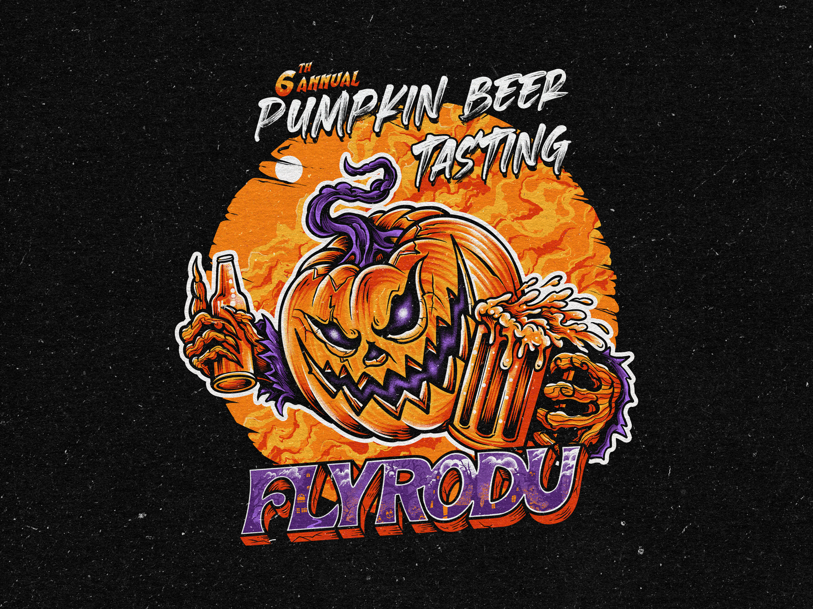 Pumpkin Beer Tasting : Illustration for Merchandise apparel artwork beertasting branding darkartdesign graphic design halloweendesign halloweenevent halloweenvibes hallowen illustration merchandise merchdesign party pumpkin beer tasting pumpkinbee pumpkinfestival pumpkinparty spookyseason t shirt