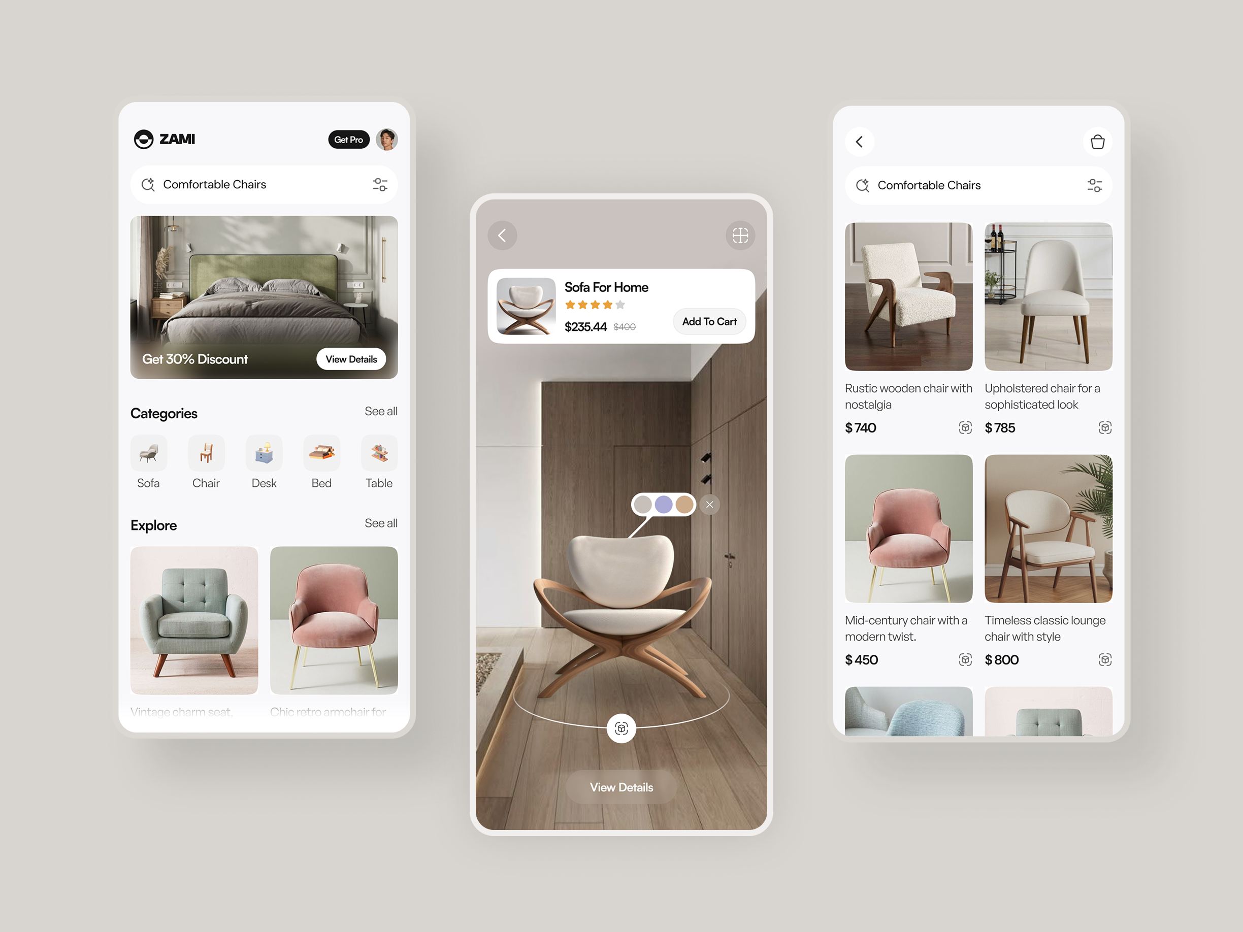 AR-Powered Home Decor App 3d 3d room design ai interior design ar app ar app development ar shopping app ar technology arvr augmented reality creative app design ecommerceui furniture app furniture shoopping home decor app home decor ar app interactive design interior design with arvr user experience