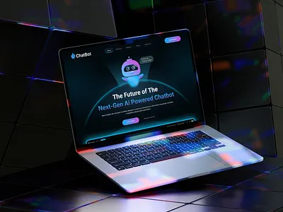 Next-Gen Ai Chatbot Website UI/UX Design ai ai chatbot chatbot website dark ui figma landing page next gen uiux design web design website