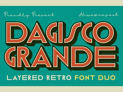 Dagisco Grande - Layered Retro Font Duo bold headline font