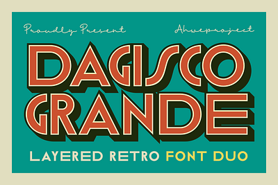 Dagisco Grande - Layered Retro Font Duo bold headline font