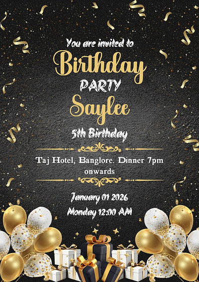 Perfect Elegant Birthday Invitation Templates in English birthday graphic design invitation templates