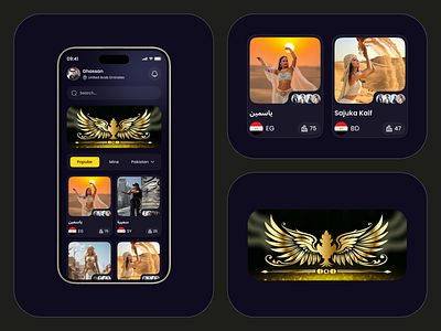 Live Arbian Dating AI App ai app design ai chatbot ai friend ai girlfriend ai soulmate app design application dating app design system interface ios live arbian dating ai app live chat matrimony app mobile portfolio ui ui design ui kit ux