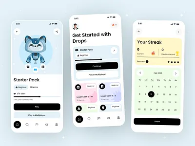 Language Learning App app design courses e learning education educational app gambling language app learning learning app learning platform llanguage learning mobile app online learning