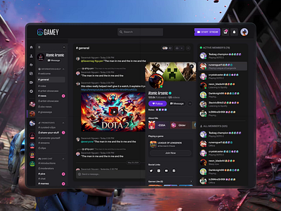 Gaming Community Platform 3d animation branding dashboard game design gaming app gaming website player product design stream streaming app twitch ui ux video streaming video streaming platform web app web design web platform