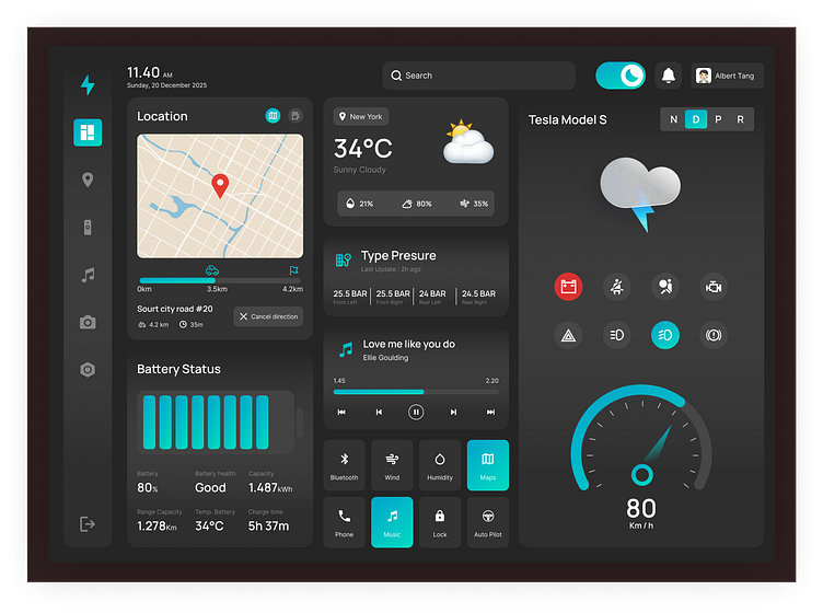 VoltDash – Modern Electric Vehicle Dashboard UI/UX by Nexila Agency on ...