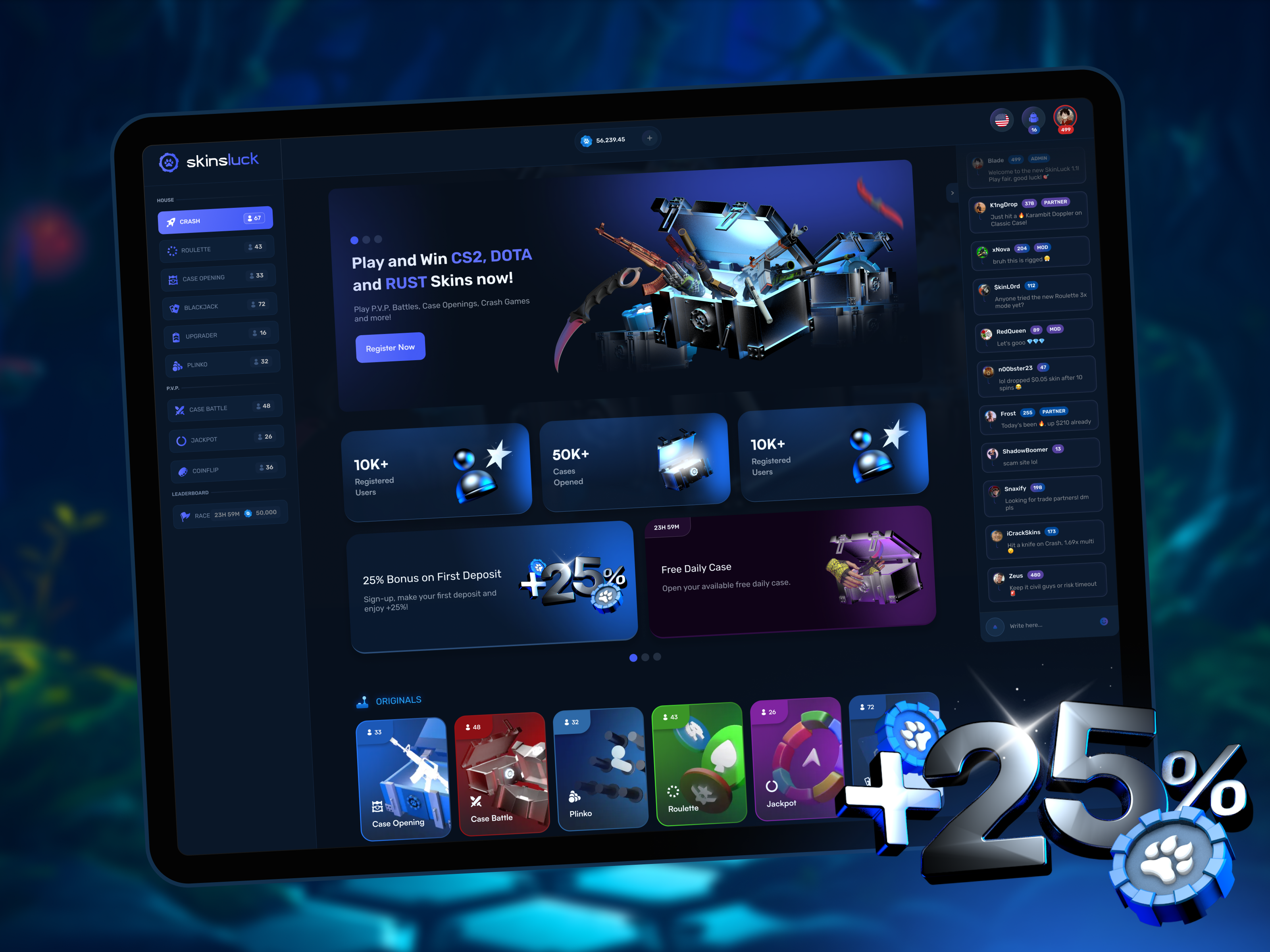 Example of Gambling Website (Home Page) Design 