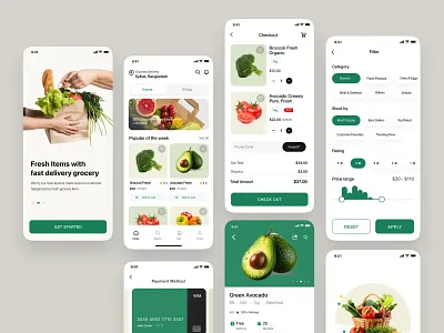 Grocery App Design app design ecommerce food order grocery grocery app grocery app design grocery delivery app grocery shopping minimal mobile online grocery online shop product design app uiux