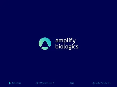 amplify biologics | biotech logo a b c d e f g i j k l m n biology brand branding dermatology genetics geometry graphic design health logo medical minimal modern monogram o p q r s t u v w x y z organic research science skin tech