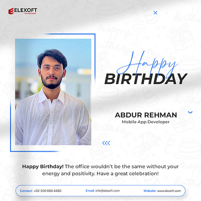 Happy Birthday Post – Abdur Rehman Edition animation graphic design ui