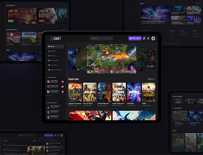 Game Streaming Platform 3d animation branding dashboard design game gaming platform landing page logo play player streaming streaming platform ui ux video platform web app web design website website deisgn