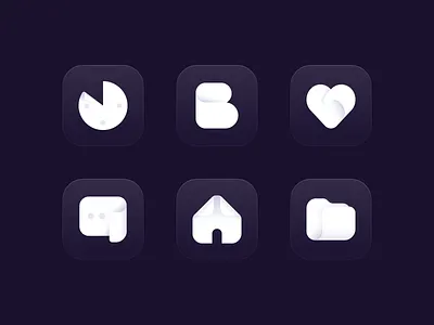 Kipe App Icons app icons applications book bookkeeping branding chat clean crm design documents file home iconography icons invoicing kipe paper fold records saas track