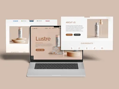 Lustre - Cosmetic Products Website Design branding cosmetics figma landing page ui ui design uiux user interface ux design web design