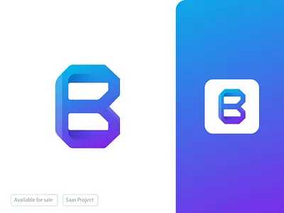Letter B - Saas Logo 3d logo app icon logo branding colorful logo crypto logo custom logo design flat logo gradient logo initial letter letter b logo letter logo lettermark logo logo logo design modern logo saas logo tech logo trendy logo vector