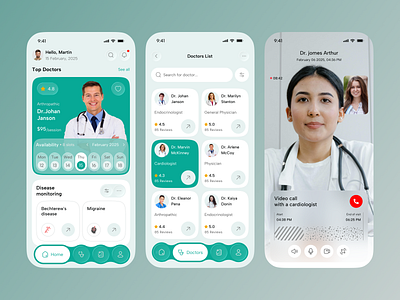 Medical Mobile App – Smart Healthcare at Your Fingertips ai ai app analytics apps check up consultation dashboard design health health app healthcare hospital medical medicine mobile mobile apps mobile ui sick telemedicine uiux
