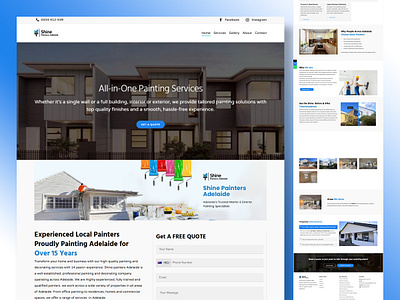Shine Painters Adelaide – Website & Brand Design local business website