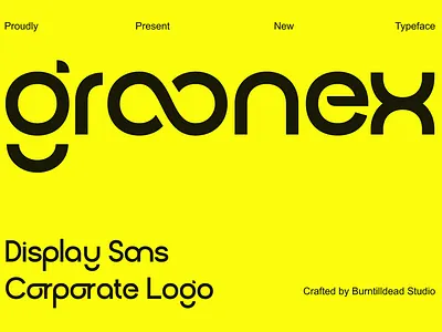 Groonex branding corporate logo font custom font display font font font design font style free font graphic design lettering logo logo design logo font logo type modern font professional font sans serif typeface ui