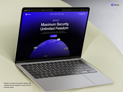 Vpress Landing Page - Website Preview app vpn branding clean design landing page ui uiux ux vitural private network vpn vpn website web design website website vpn