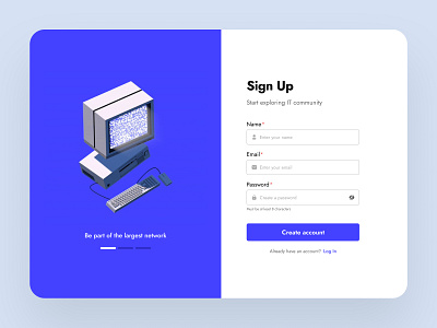 Sign Up 3d account animation app challenge challenge 1 daily ui dailyui design icon log in minimal motion graphics sign in signup ui ux vector web website