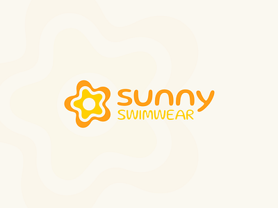 Sunny Swimwear ✱ Logo Design brand identity branding combination design fun graphic design illustration logo logo concept logo design minimalist modern pictorial simple splash starfish sun swimwear logo visual identity waves