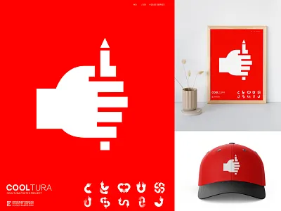 Cooltura abstract hands logo alex alex seciu brand branding creative logo culture designer graphic design hand hand logo pencil logo poster design seciu