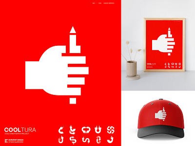 Cooltura abstract hands logo alex alex seciu brand branding creative logo culture designer graphic design hand hand logo pencil logo poster design seciu